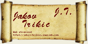 Jakov Trikić vizit kartica